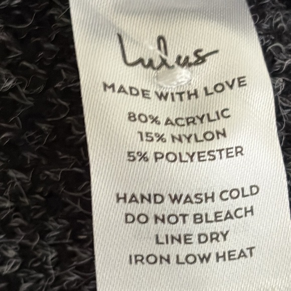 Lulus Cuddle Club Black Marled Long Sleeve Coatigan Open Front Size M - Picture 12 of 12